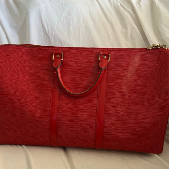 Louis Vuitton Keepal 50 Castilian Epi Red Duffle🔥 - Picture 6 of 8